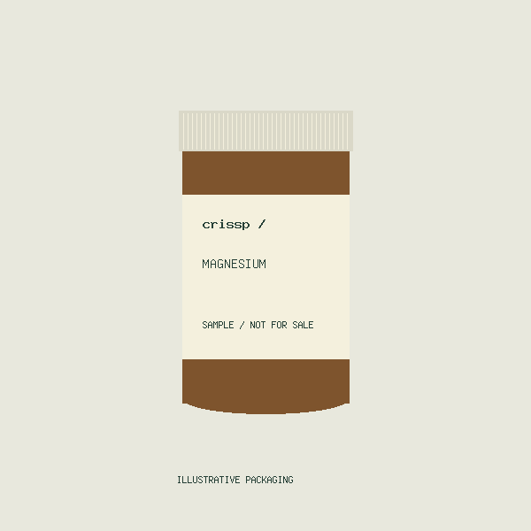 Illustrative sample packaging, not a real product