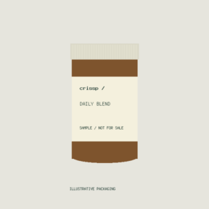 Illustrative sample packaging, not a real product